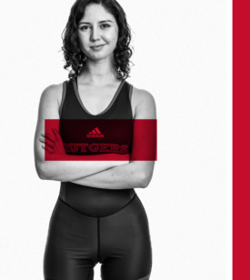 Stephanie Welsh posting in RU crew uniform